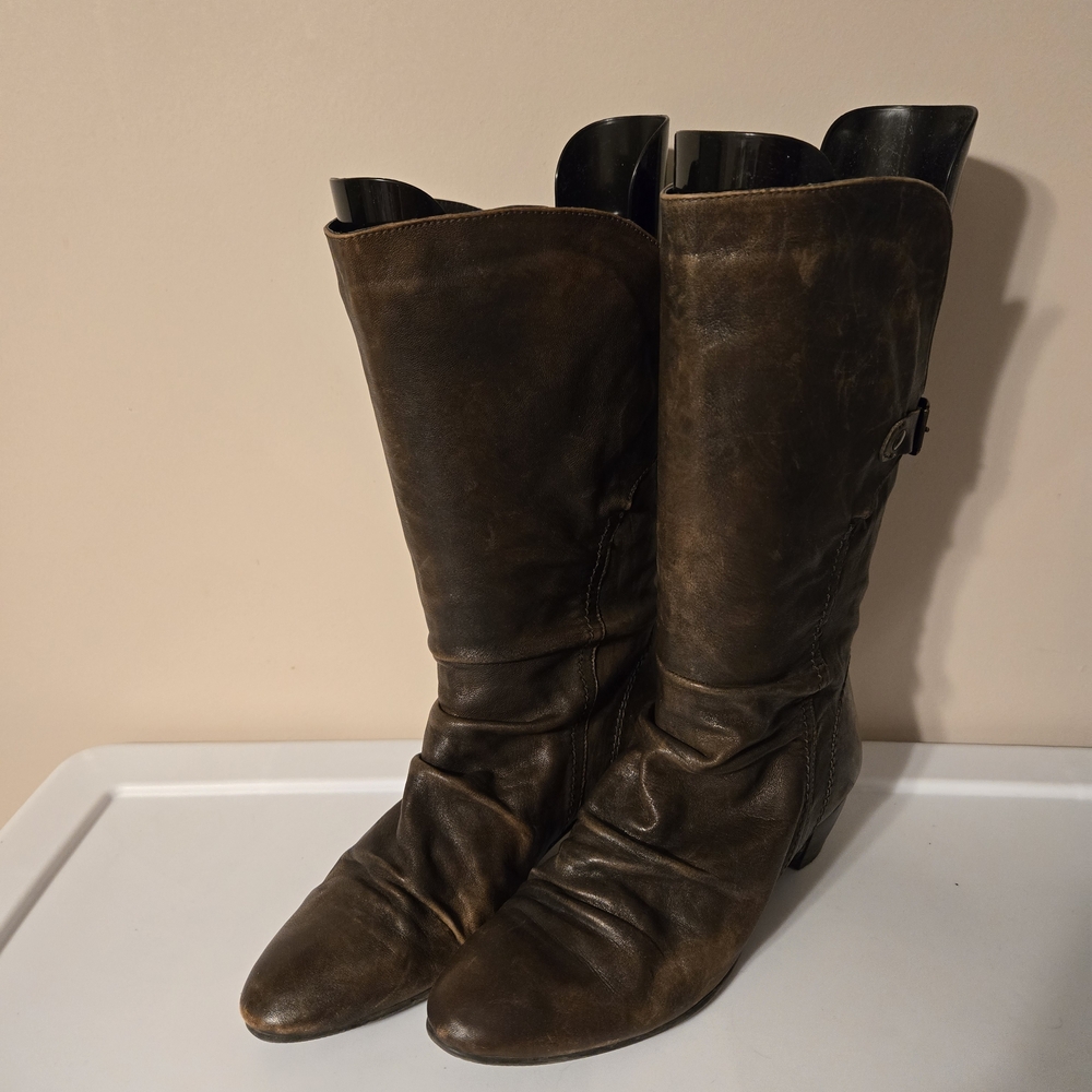 Brown Leather Women's Boots